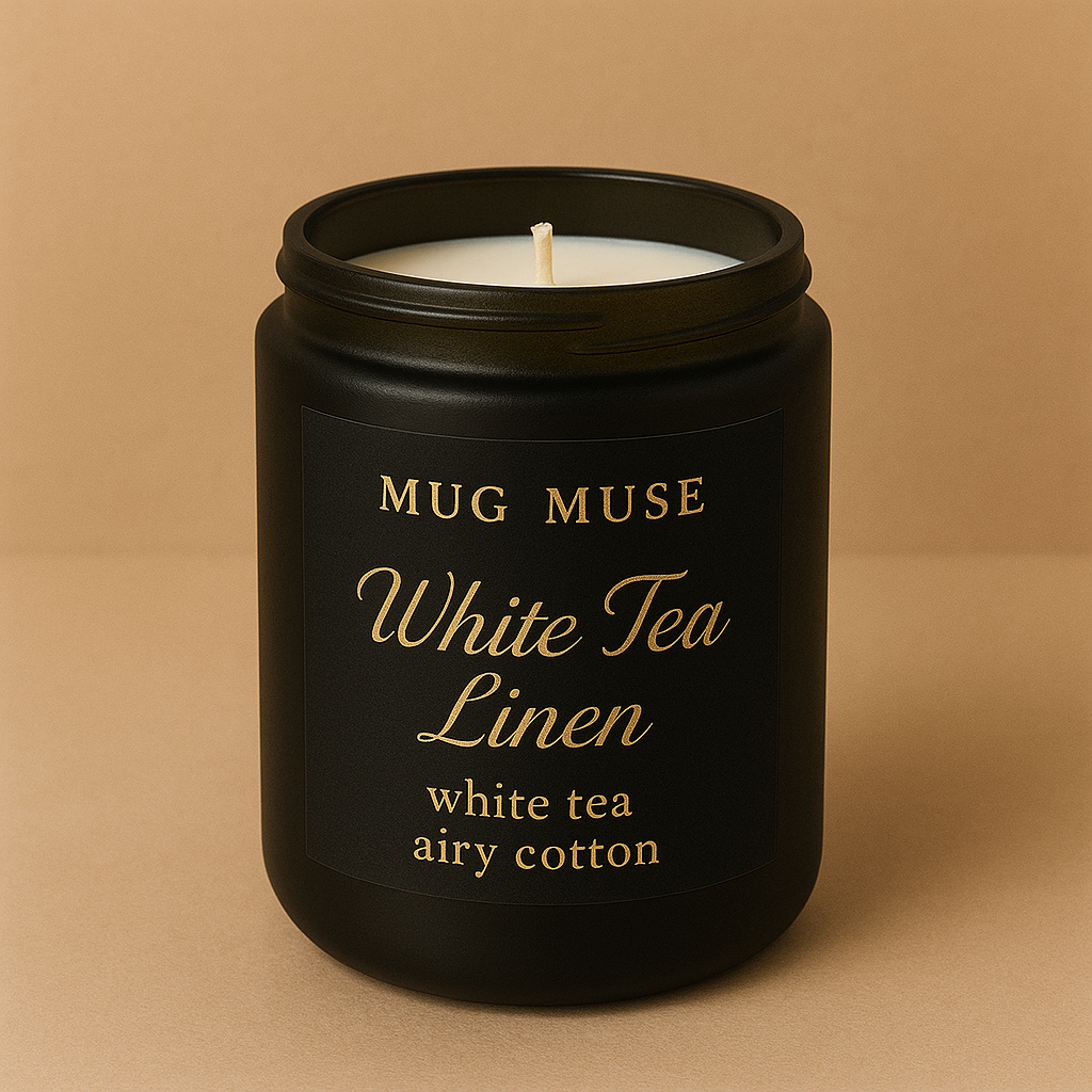 White Tea Linen Muse Flame